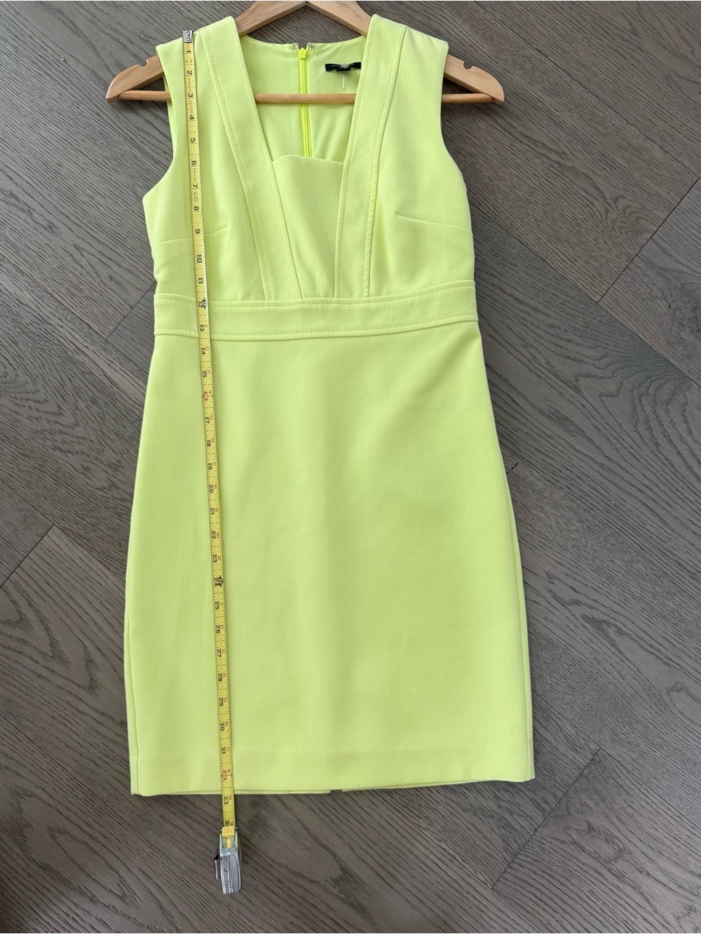 Ann Taylor petite Sleeveless Neon Yellow Sheath Dress - Picture 3 of 6
